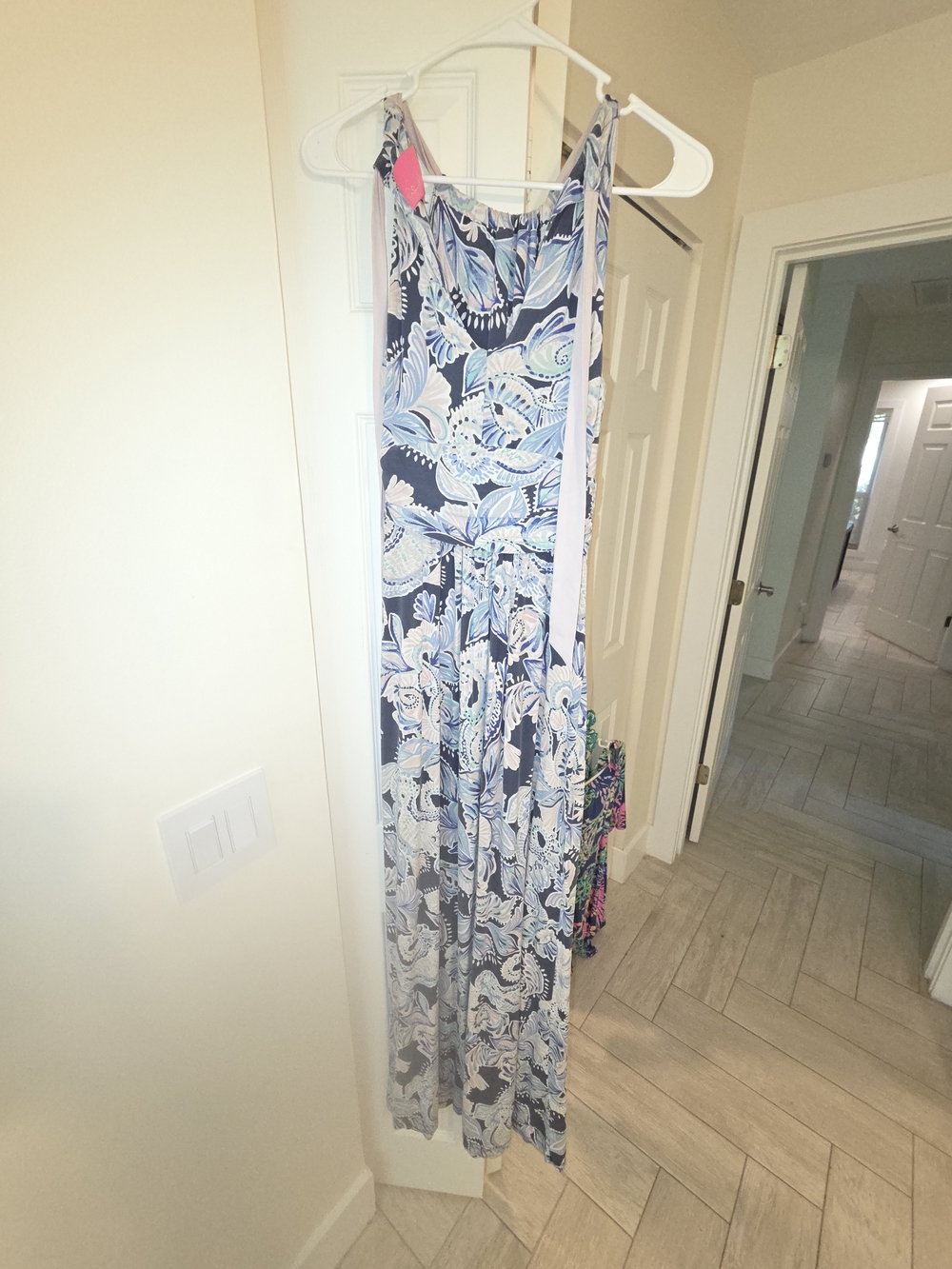 Lilly Pulitzer Blue Floral Maxi Dress